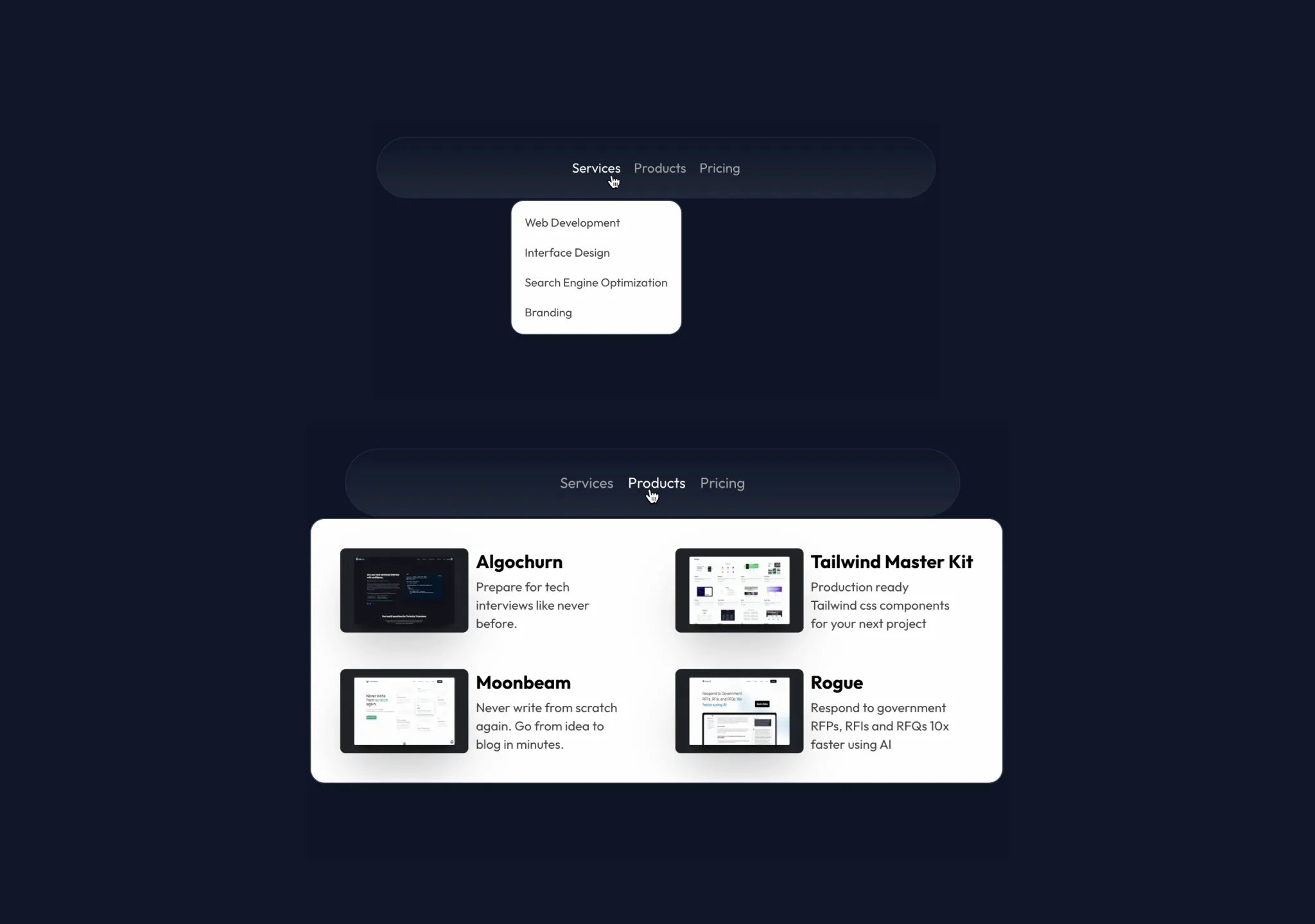 Navbar Menu