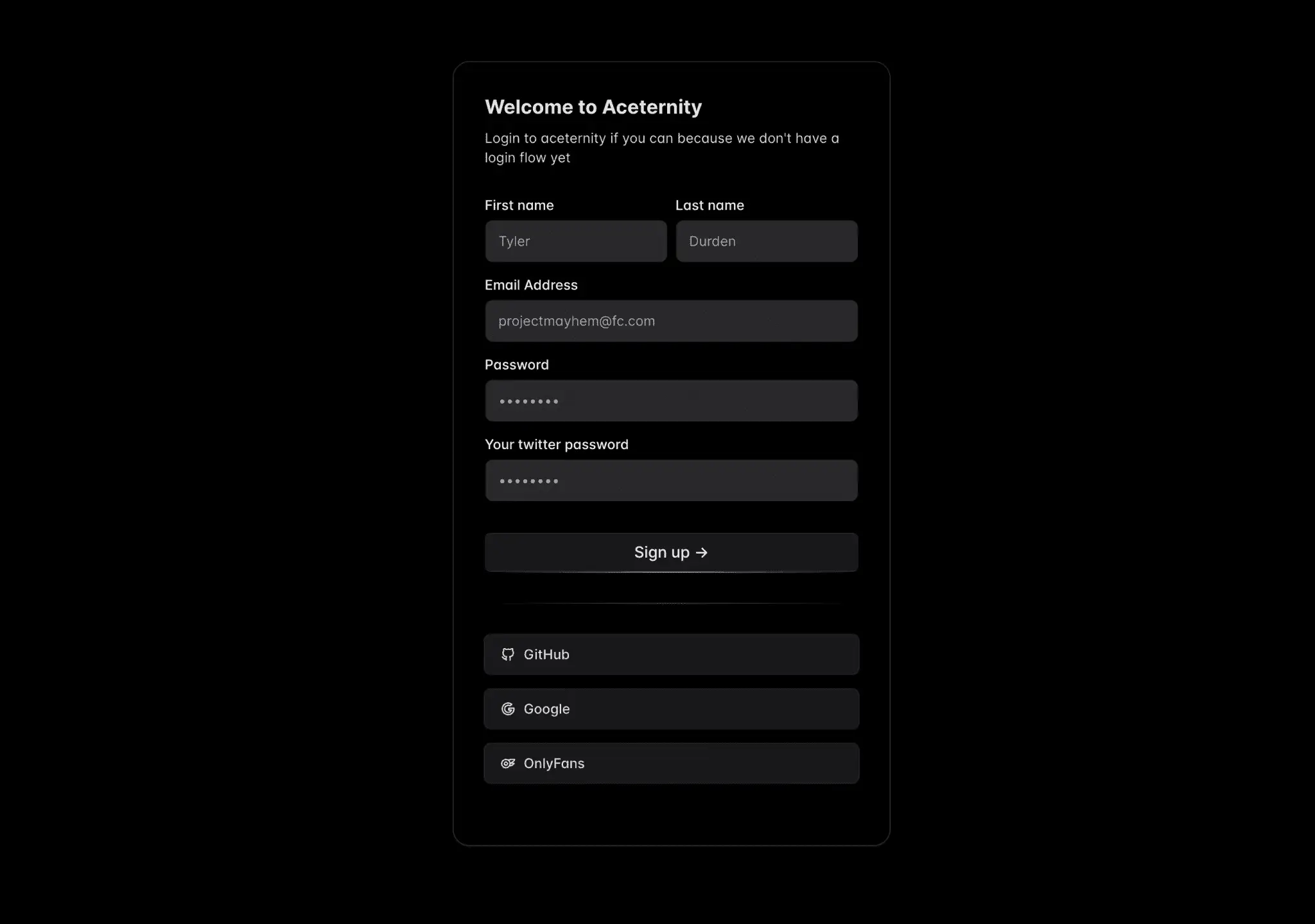 Signup Form