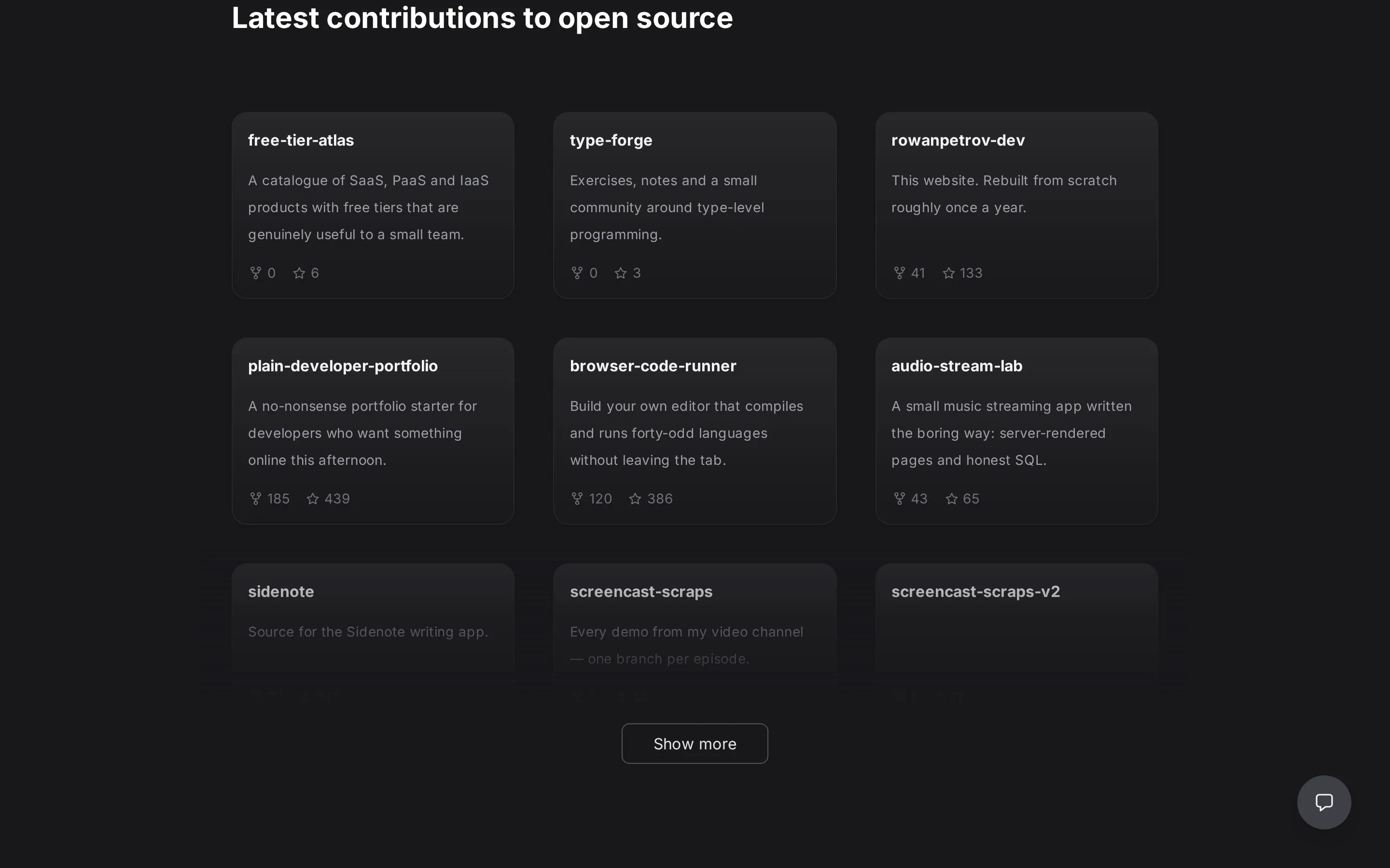 DevPro Portfolio — Latest contributions to