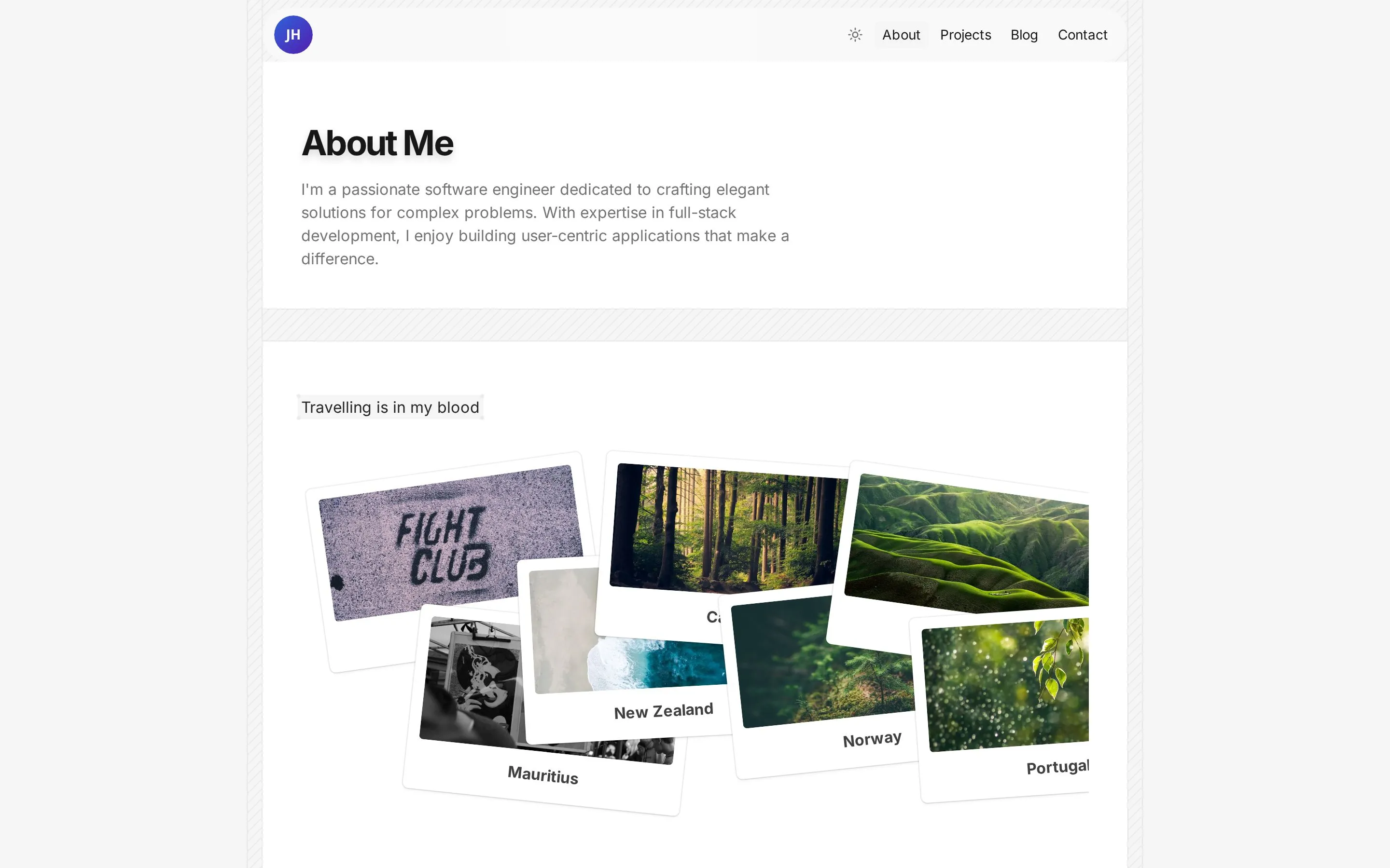 Minimal Portfolio — About
