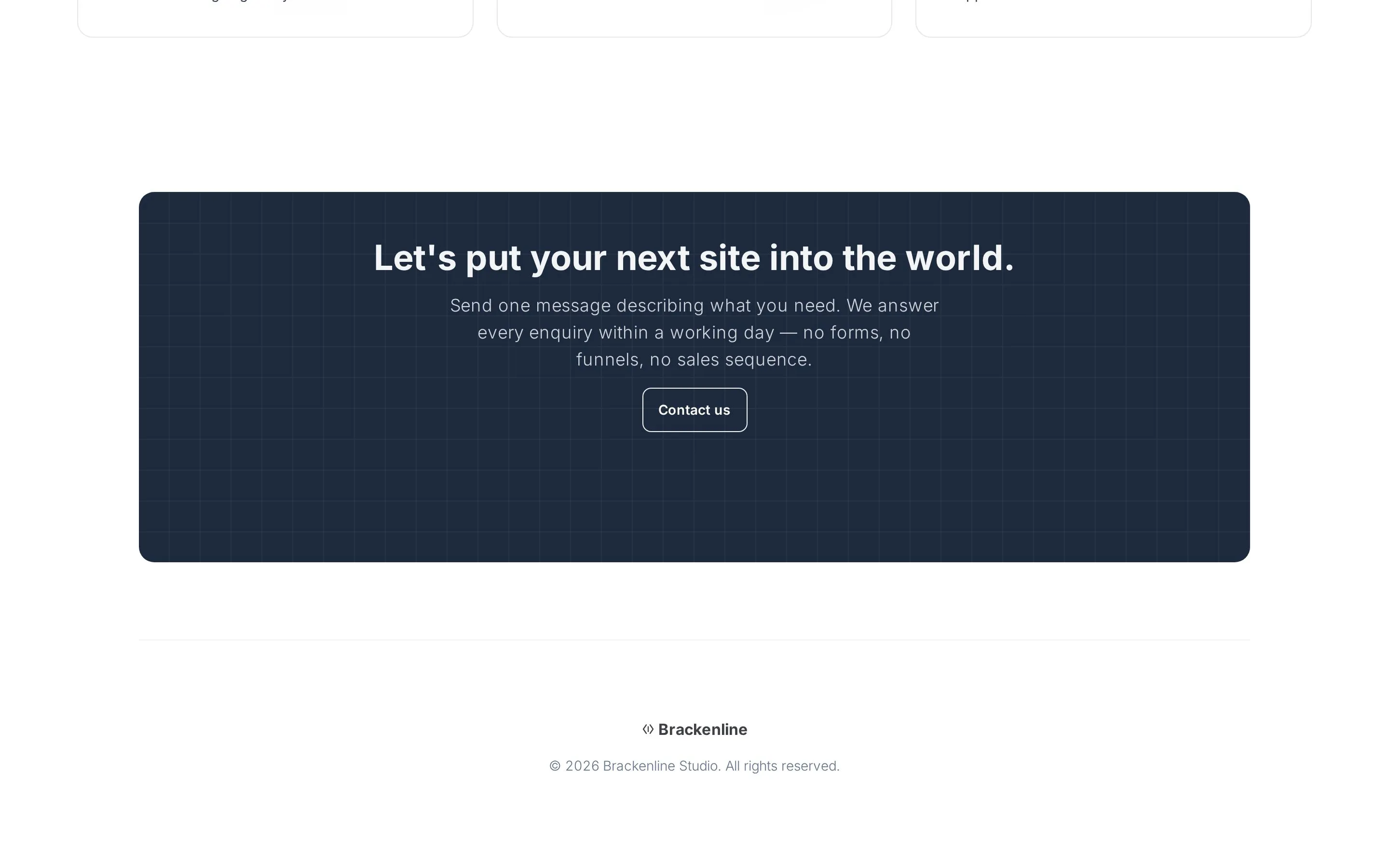 Brackenline Agency — Let s put your next site