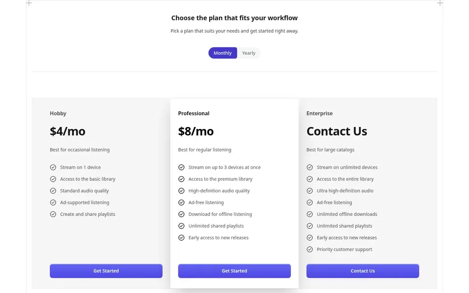 Pricing With Switch And Add-On