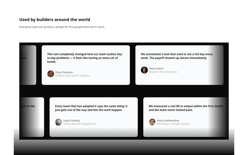 Testimonials Marquee Grid