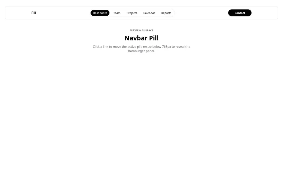 Navbar Pill