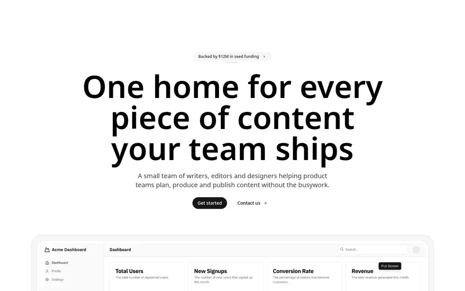 Hero With Centered Image