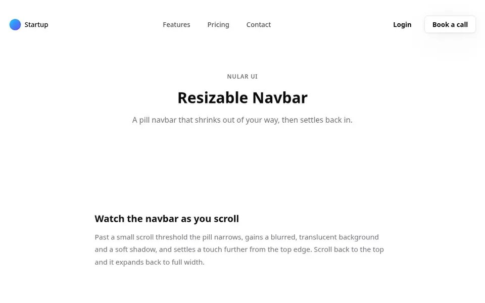 Resizable Navbar