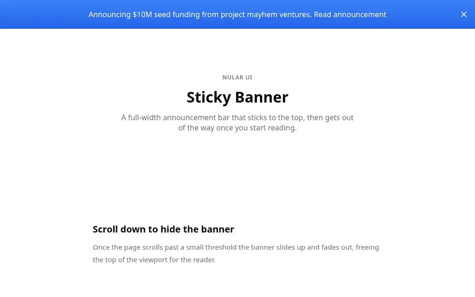 Sticky Banner