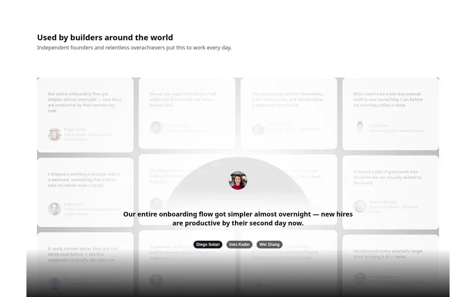 Testimonials Grid With Centered Carousel