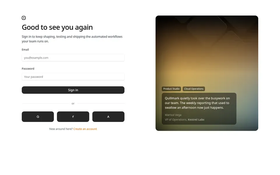 Login Form With Gradient