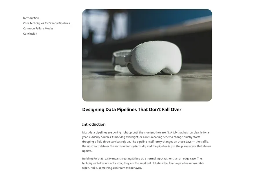 Blog Content With TOC
