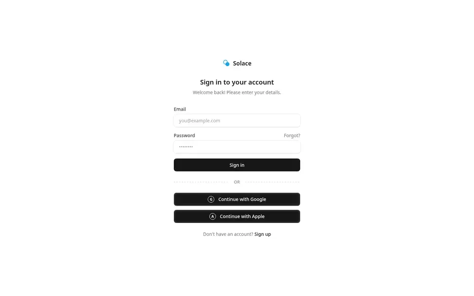 Login Signup Minimal