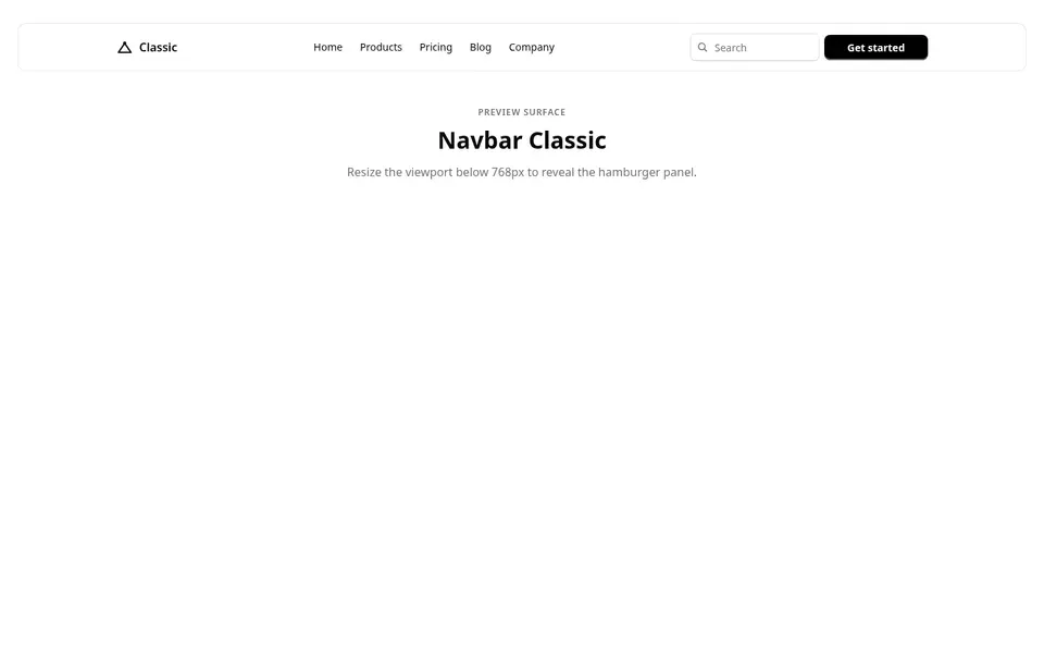 Navbar Classic