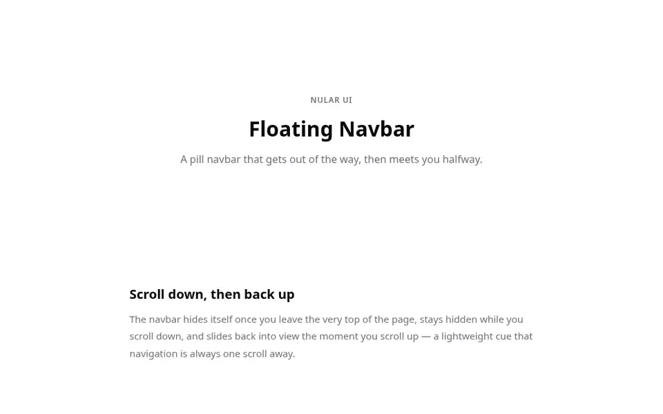 Floating Navbar