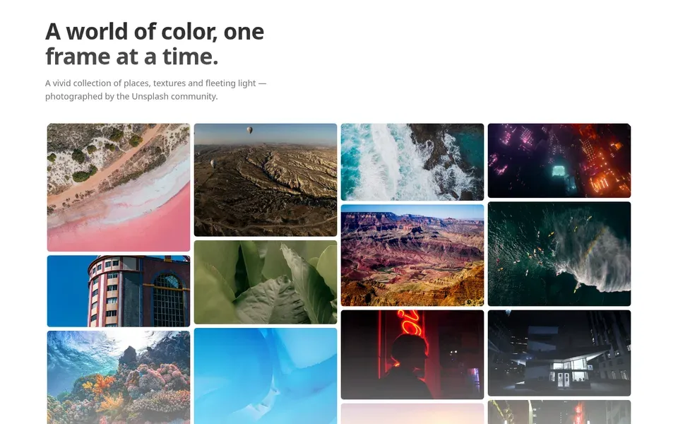 Masonry Bento Grid With Images